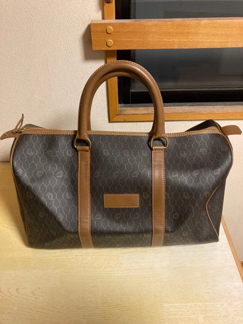 【訳あり】クリスチャンディオール ボストンバッグ ハニカム柄