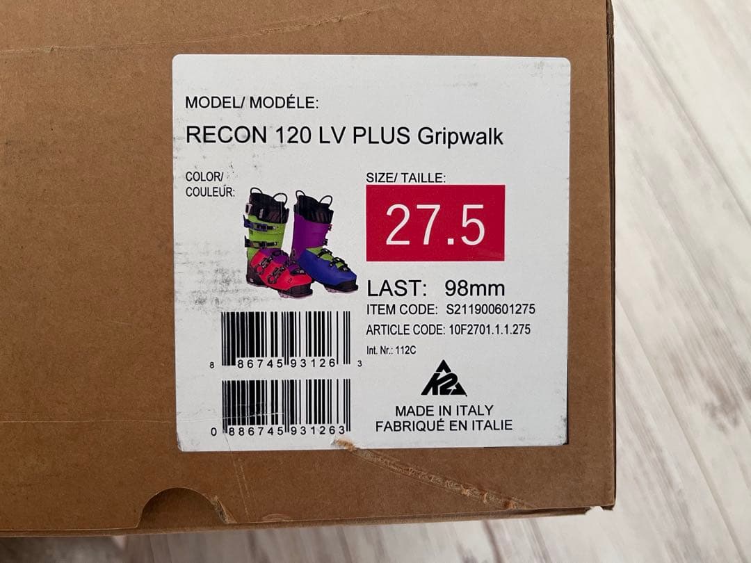 箱あり K2 ケーツー スキーブーツ RECON 120 PLUS 限定カラー