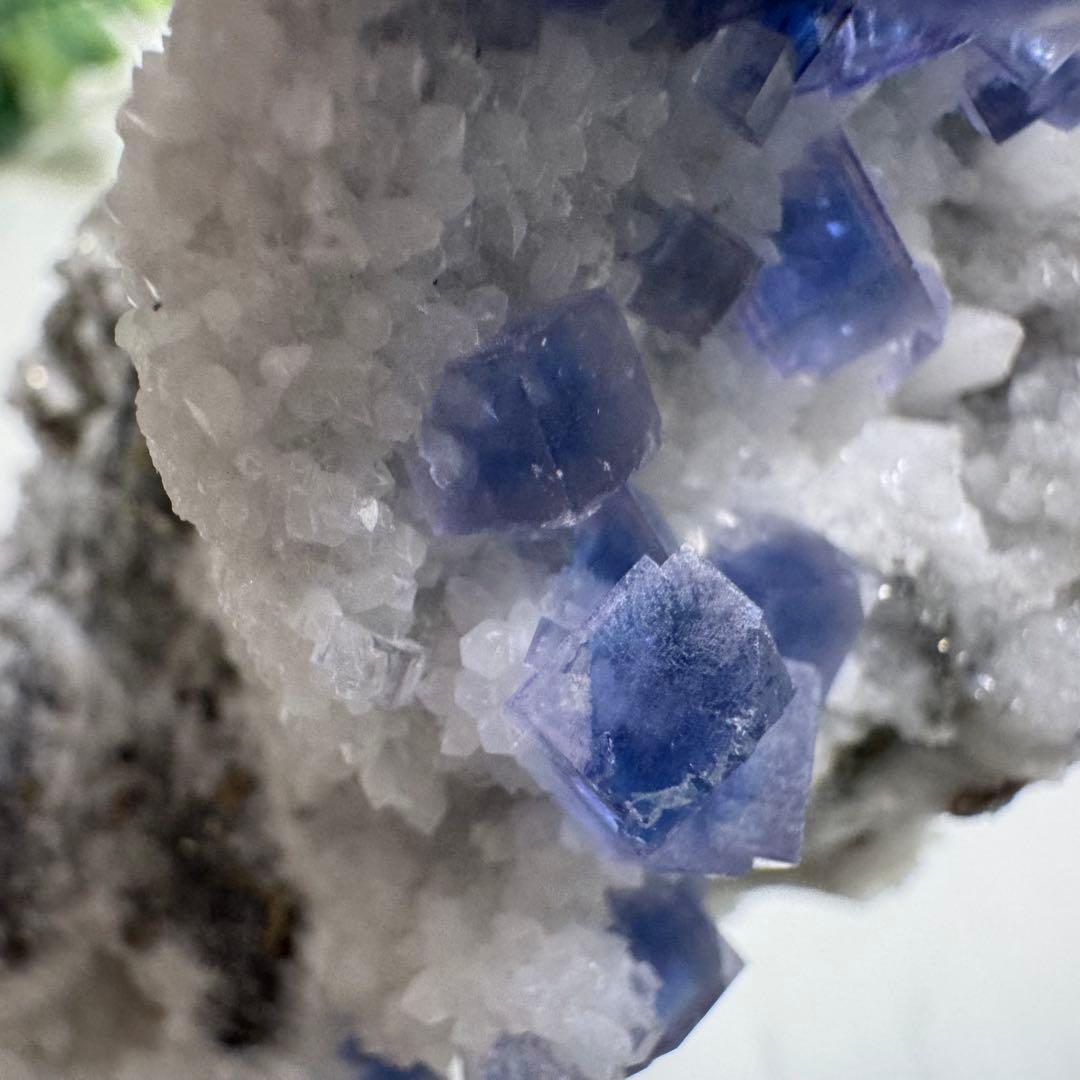 【D293】レア☆ブルー満天星 フローライト ヤオガンシャン 原石 鉱物 標本