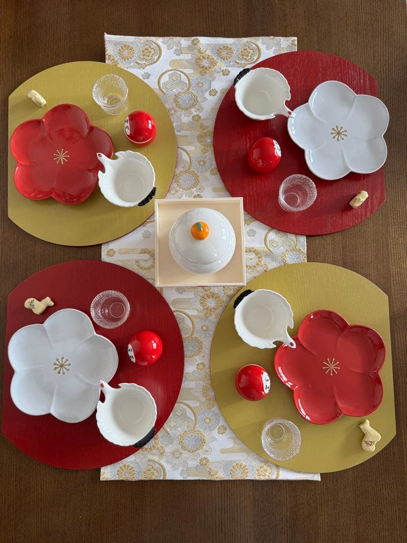 紅白梅のお正月6名様分30点セット