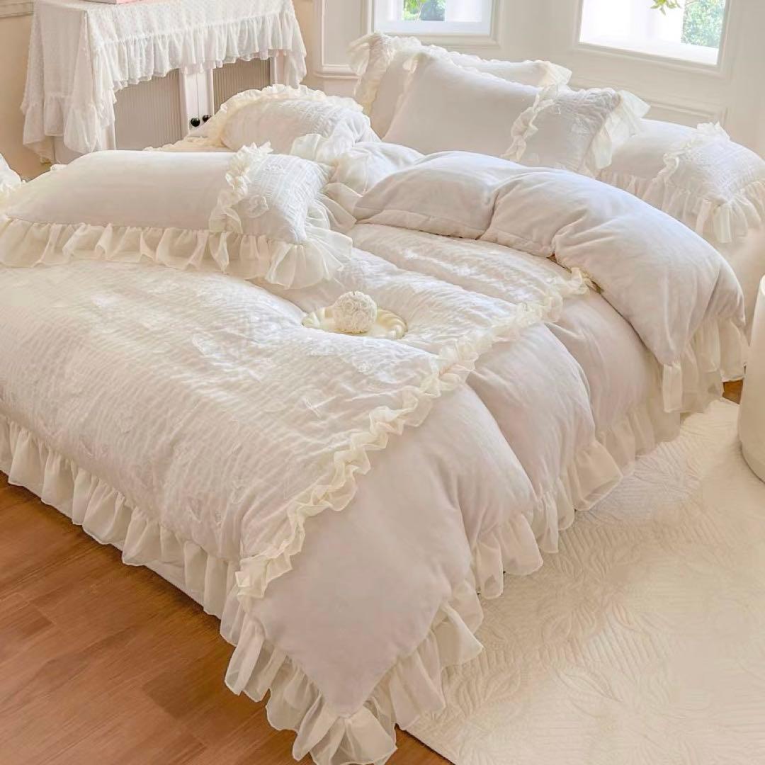 フリル付きダブルカバー・シーツセット