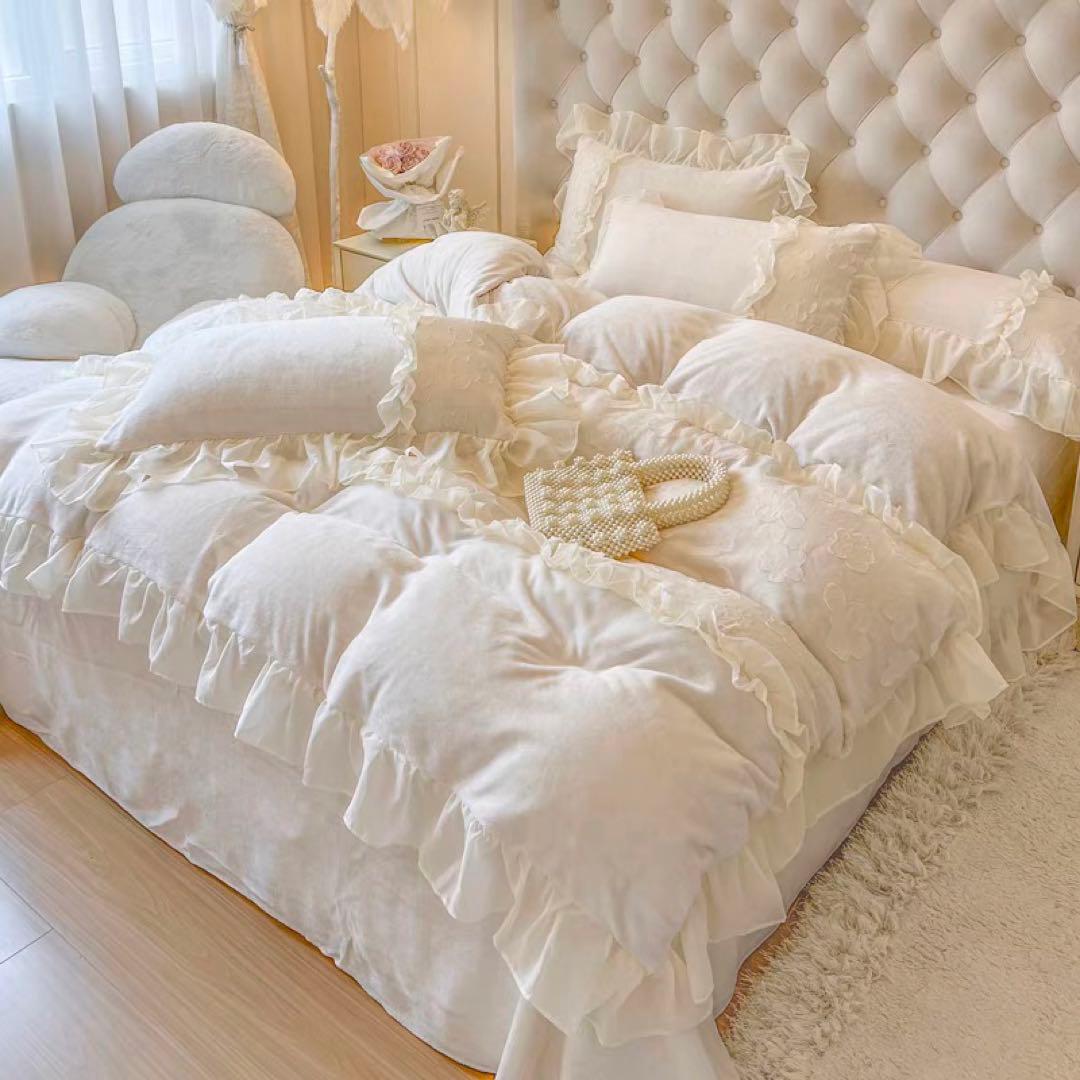 フリル付きダブルカバー・シーツセット