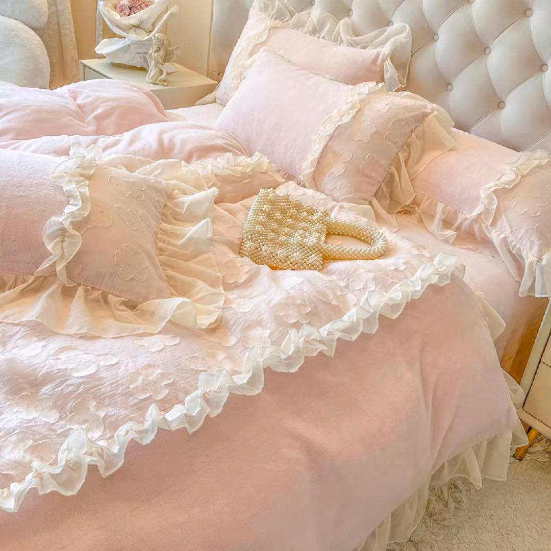 フリル付きダブルカバー・シーツセット