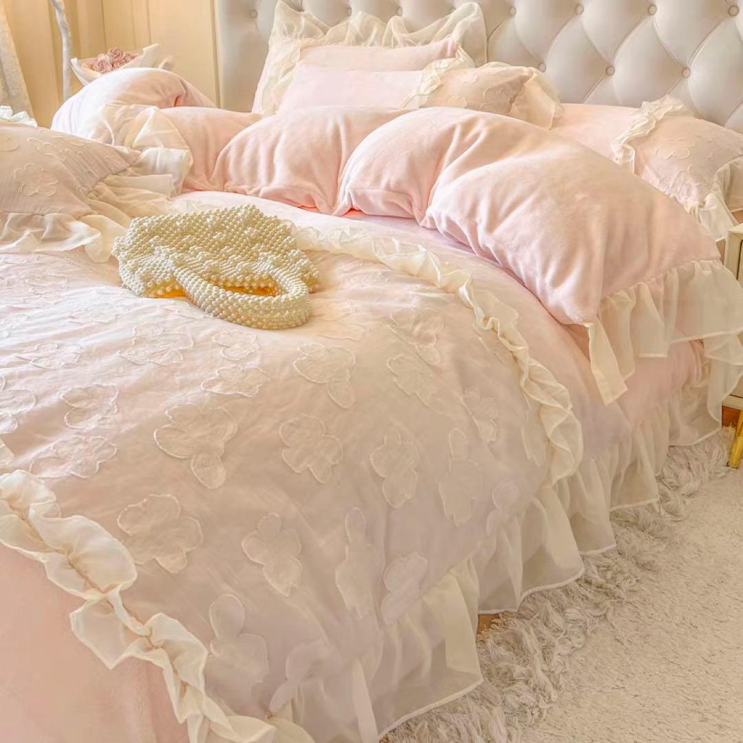 フリル付きダブルカバー・シーツセット