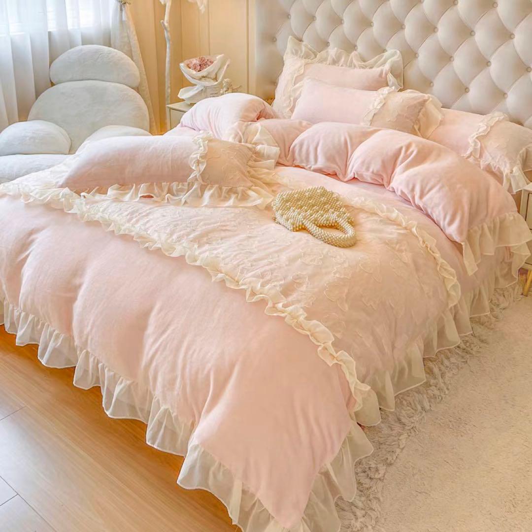 フリル付きダブルカバー・シーツセット