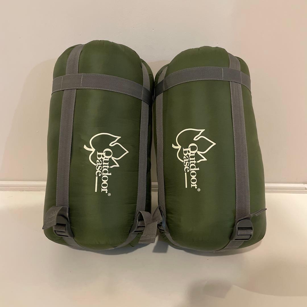 コストコ購入 2個セット アウトドアーベース 800FPダウン シュラフ 寝袋