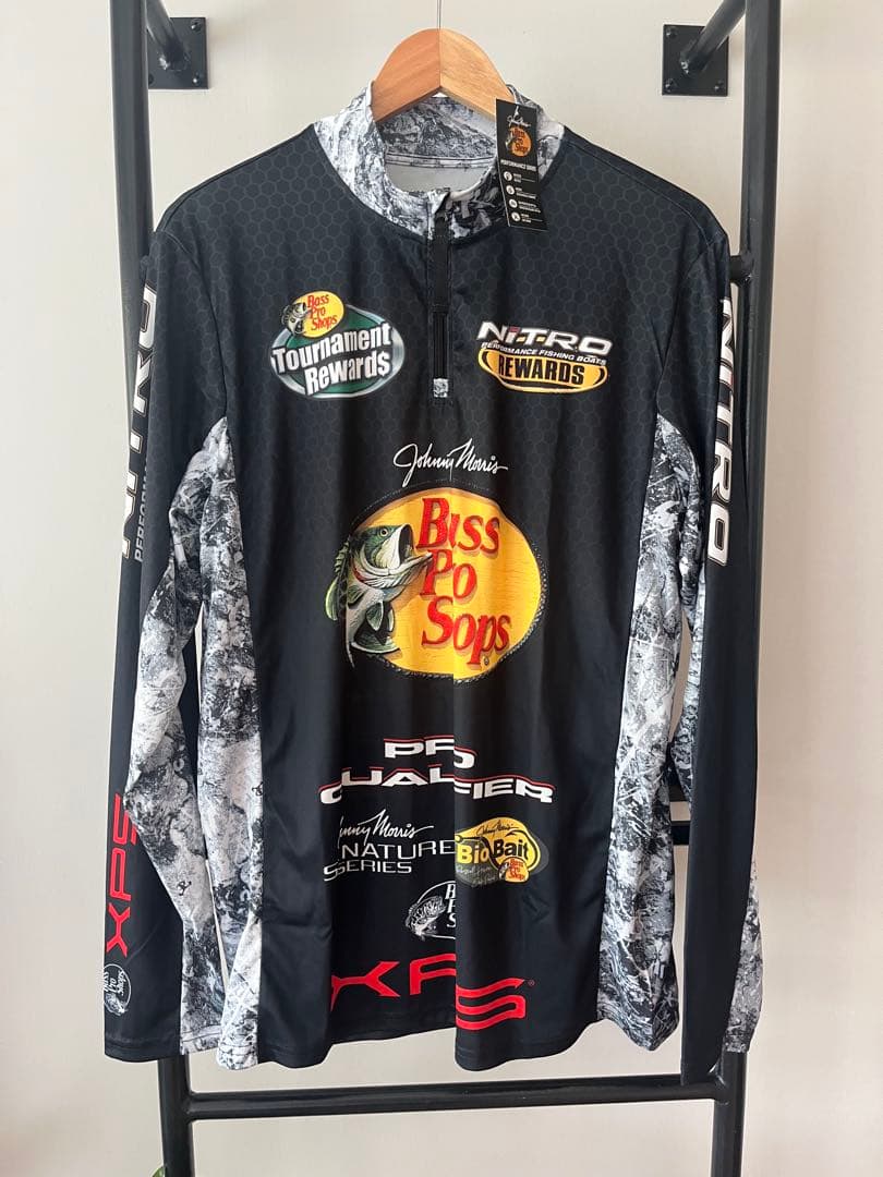 希少 BASS PRO SHOPS フィッシングシャツ L ブラック