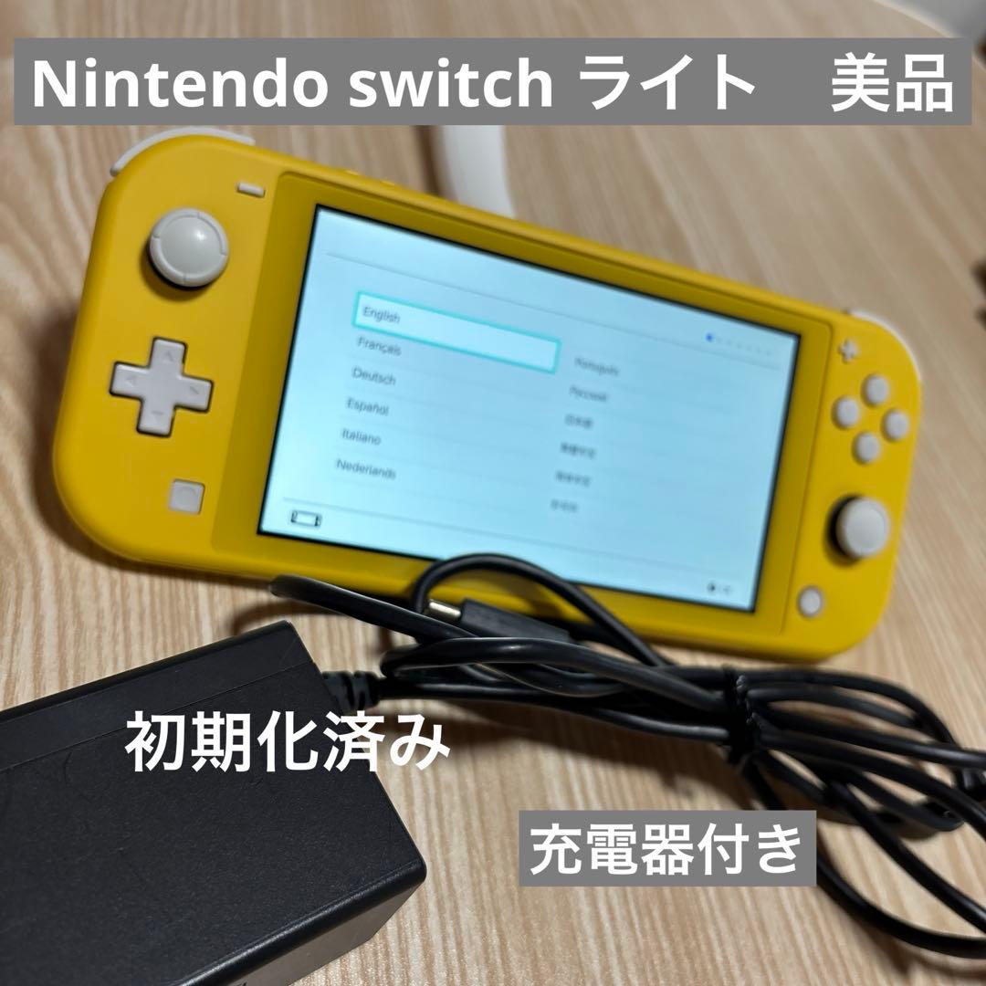 初期化済み　美品　Nintendo switch light 充電器付き