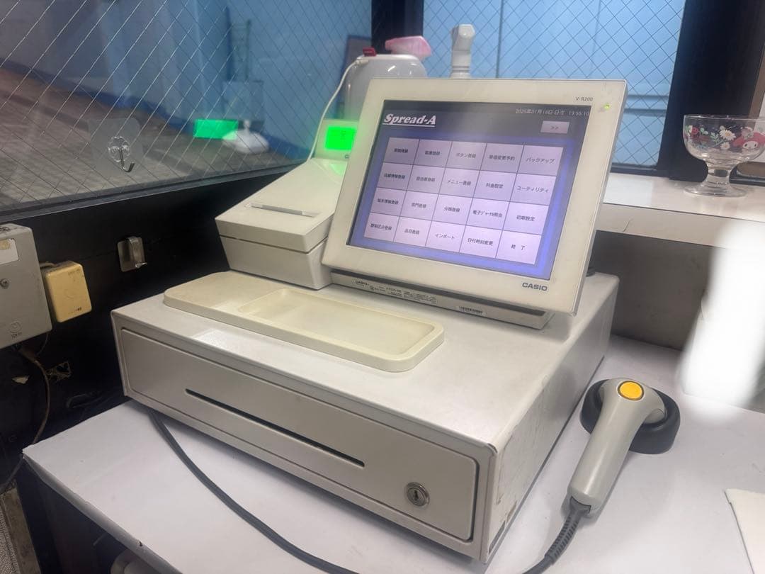 CASIO V-R200 タッチスクリーンレジ 中古|飲食店小売駐車場向け|