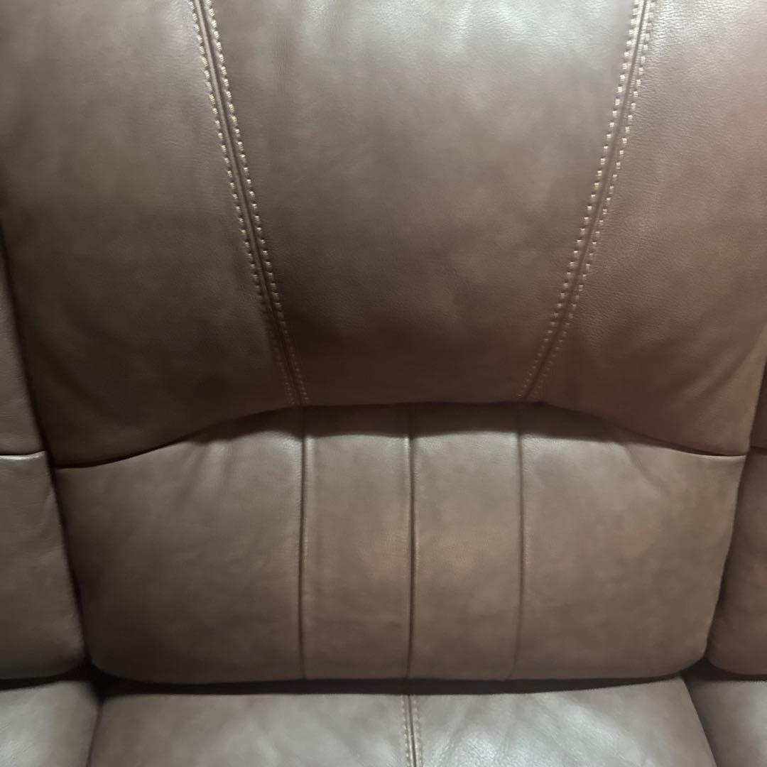 イーストウッド　ブラウン レザー3人掛けソファ