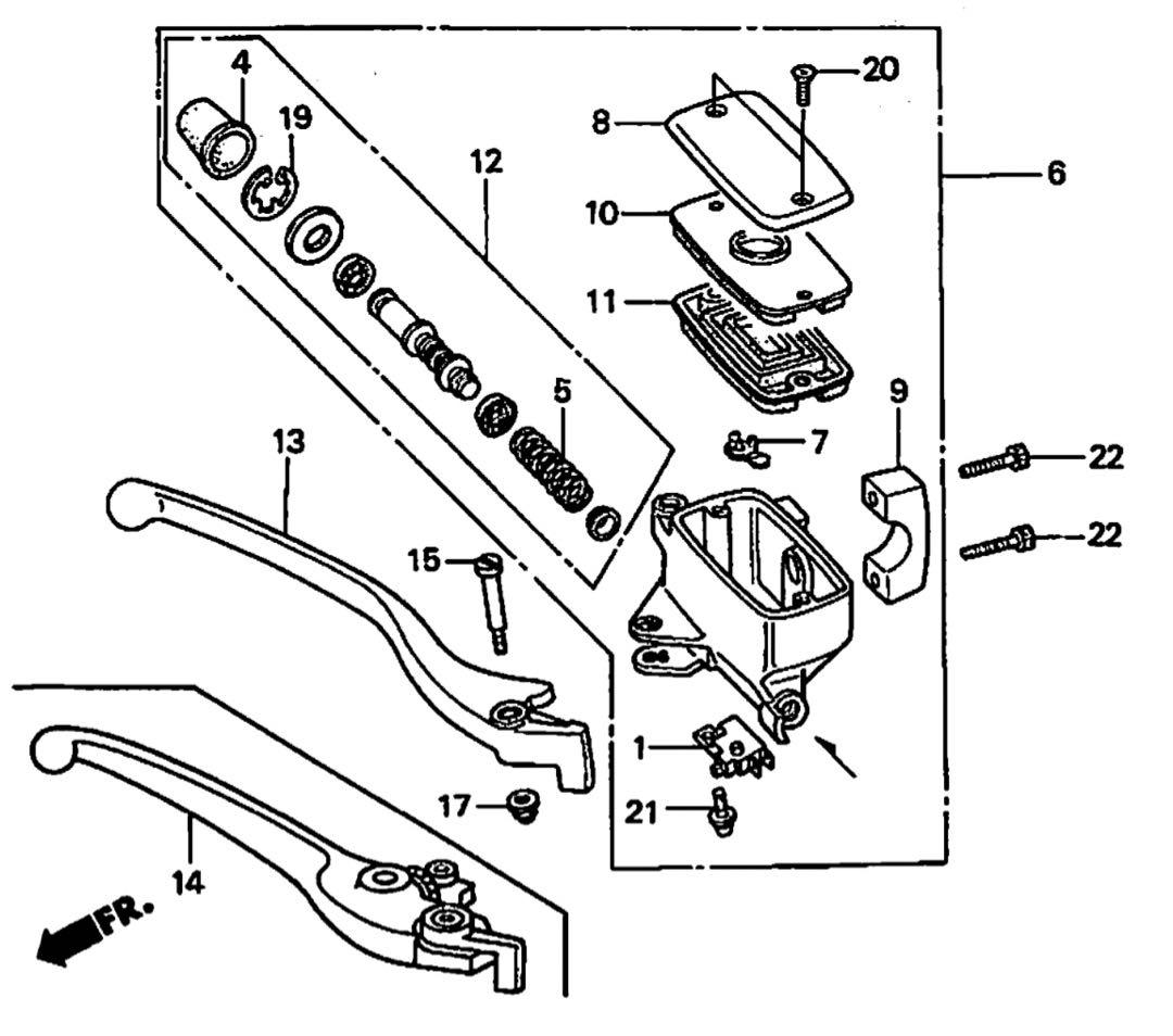 スティード 400/600 純正マスターシリンダー ASSY　新品未使用品