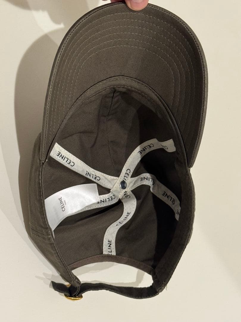CELINE カーキ　ベースボールキャップ