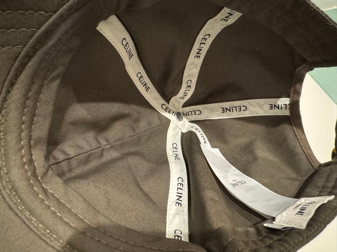 CELINE カーキ　ベースボールキャップ