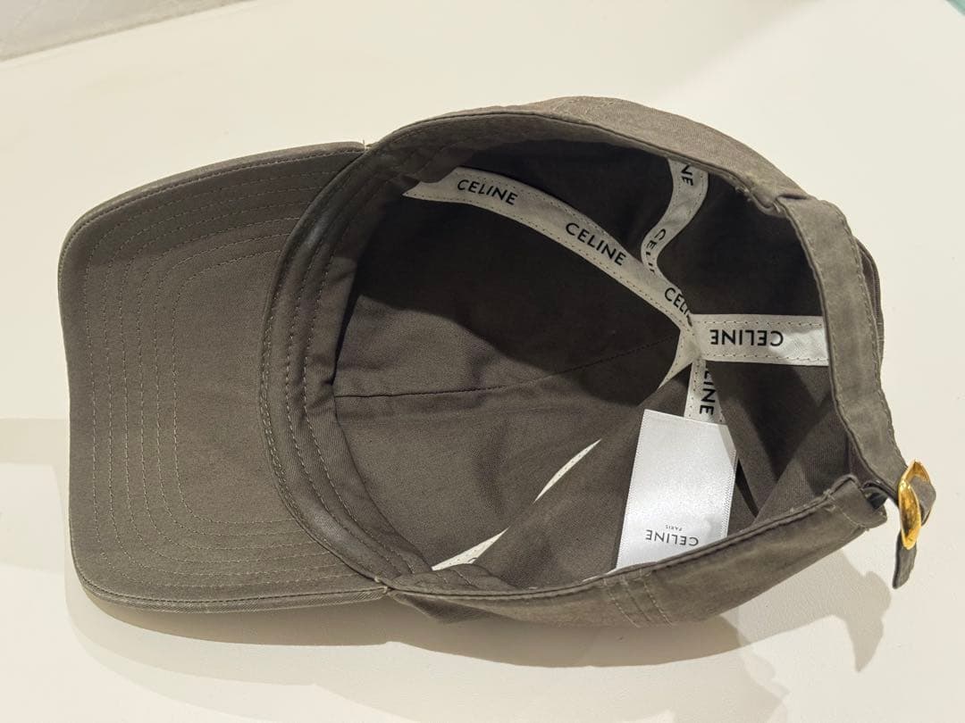 CELINE カーキ　ベースボールキャップ