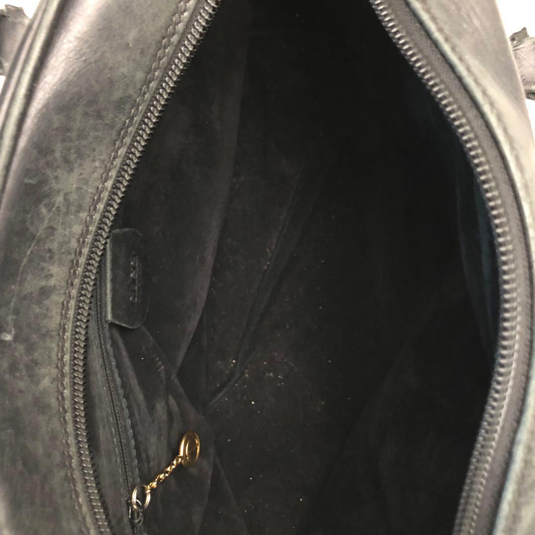 ★GUCCI★レザーミニボストンバッグ ゴールド ブラック