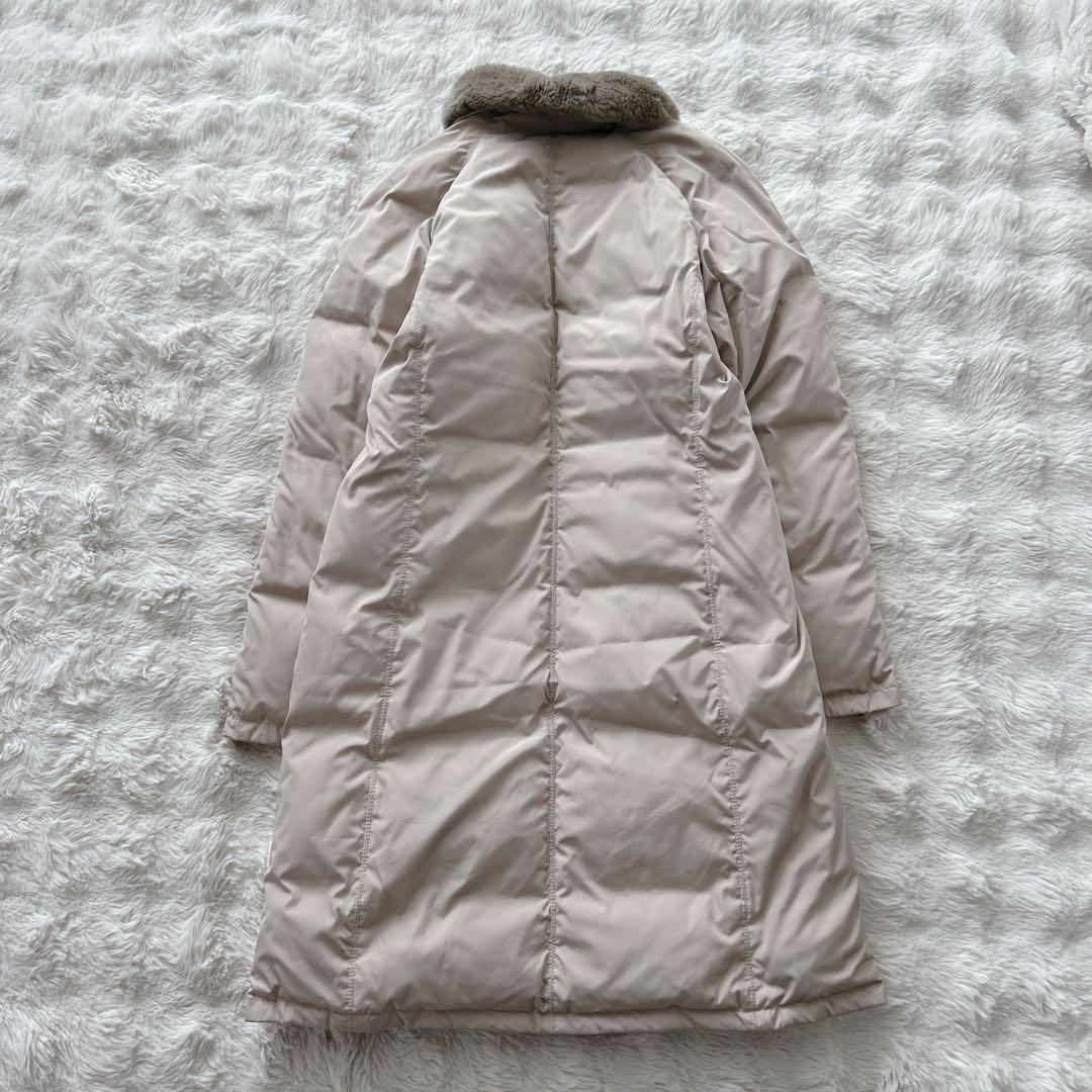 大きいLサイズ✨マックスマーラ★ラビットファー ダウンコート ピンクベージュ