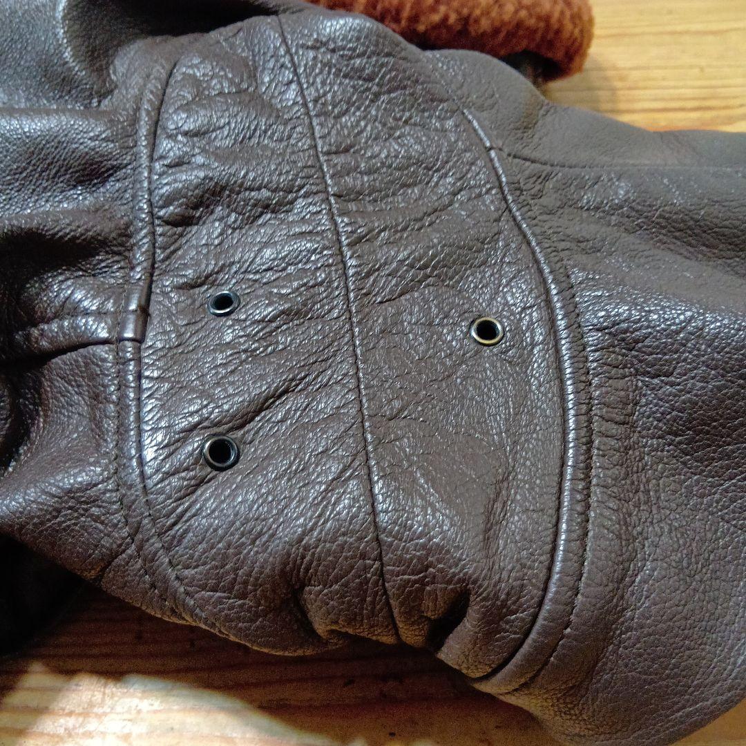 k*3様 米軍実物 G-1フライトジャケット レザージャケット 茶ボア ゴートハ