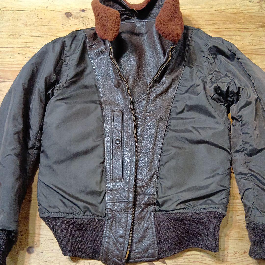 k*3様 米軍実物 G-1フライトジャケット レザージャケット 茶ボア ゴートハ