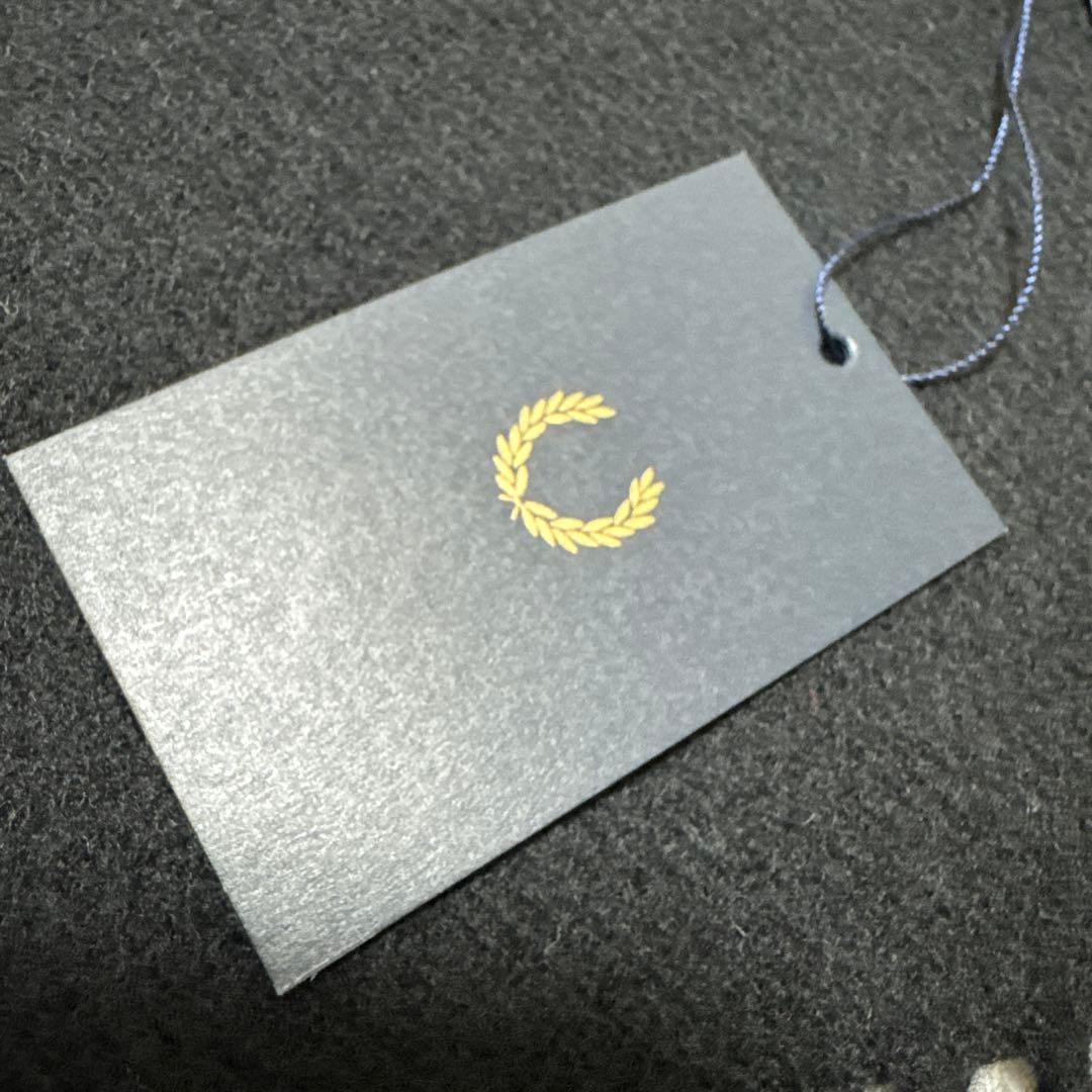 新品未使用 フレッドペリー マフラー 羊毛100% ブラック ユニセックス 秋冬