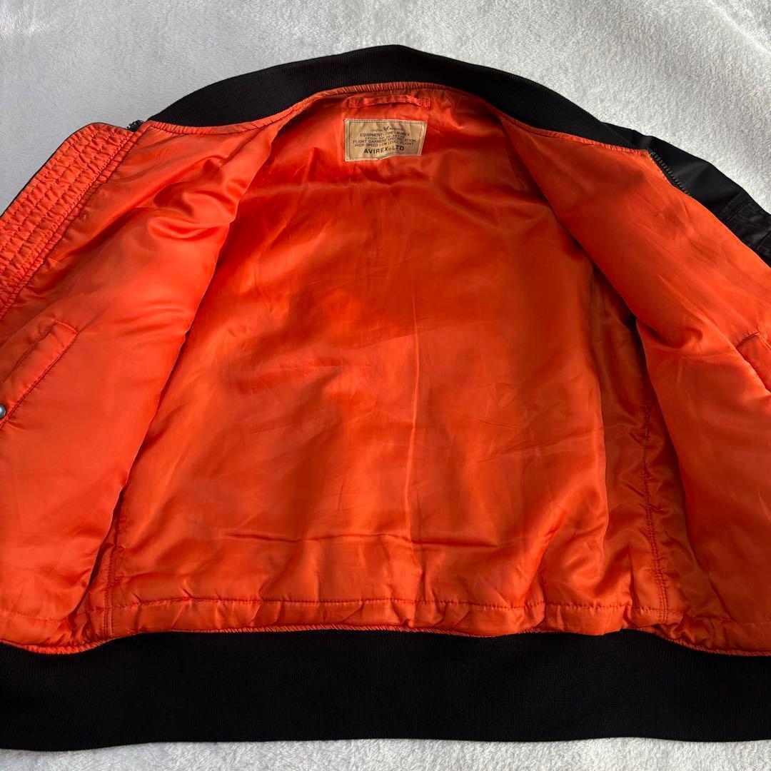✨️美品 AVIREX アヴィレックス MA-1 フライト Lサイズ ブラック