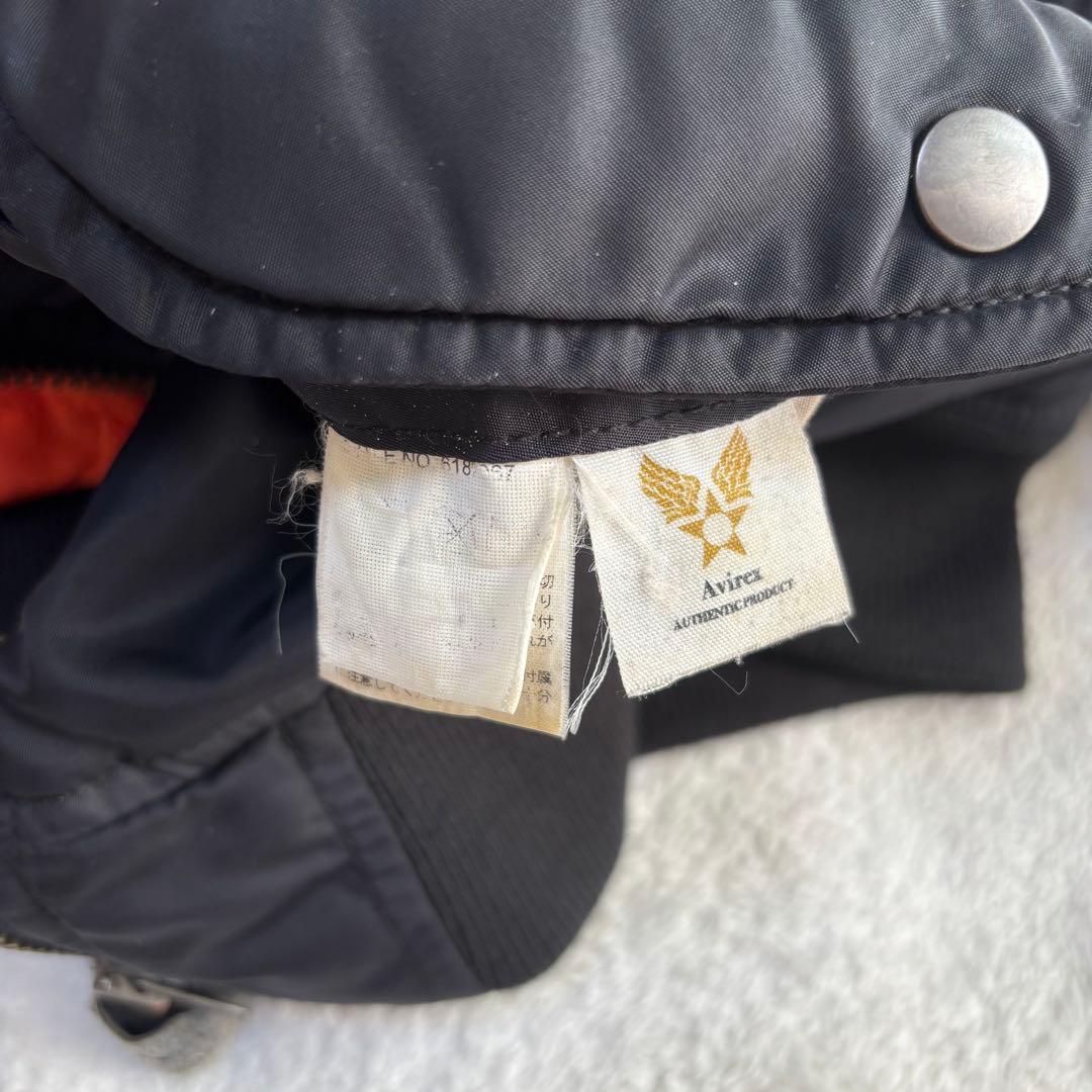 ✨️美品 AVIREX アヴィレックス MA-1 フライト Lサイズ ブラック