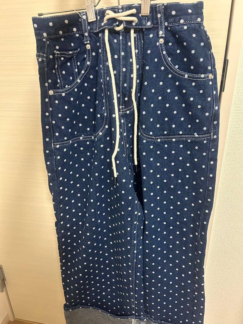 ファンシークラブ　ドット　デニム　パンツ