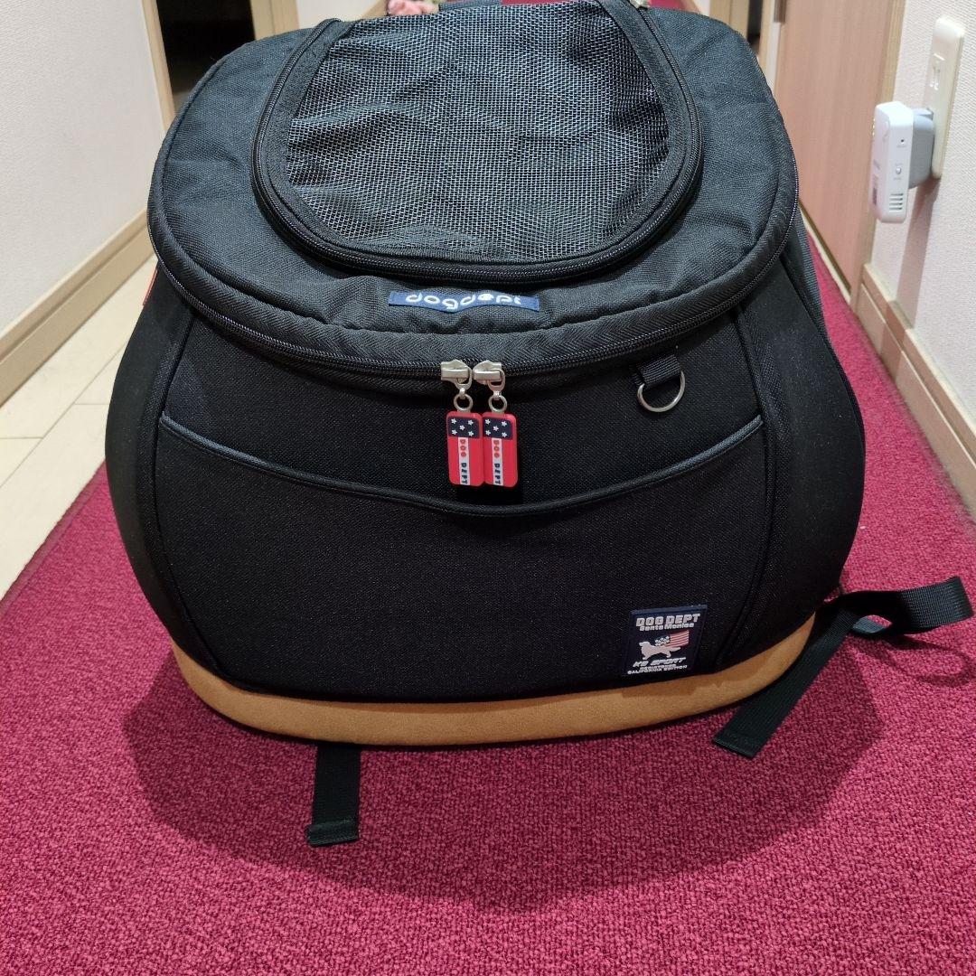 DOG DEPT ブラックキャリーバッグリュック