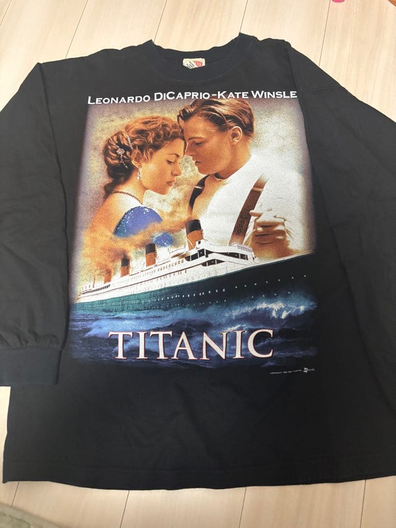 【希少デザイン】タイタニックロンT XL 映画T ジャック＆ローズ 黒