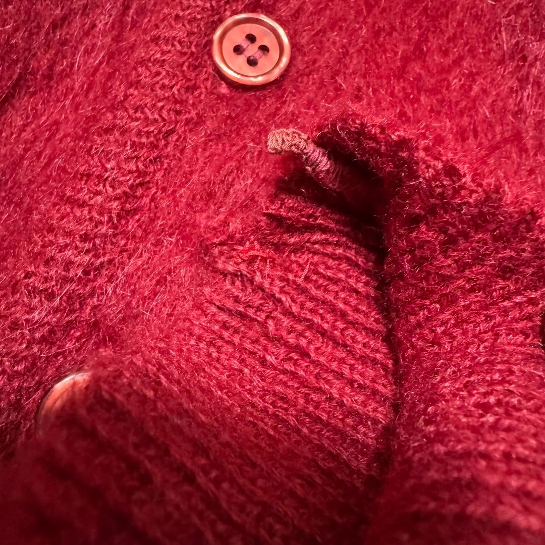 60sビンテージモヘアカーディガンXLバーガンディワインレッドシアーズsears