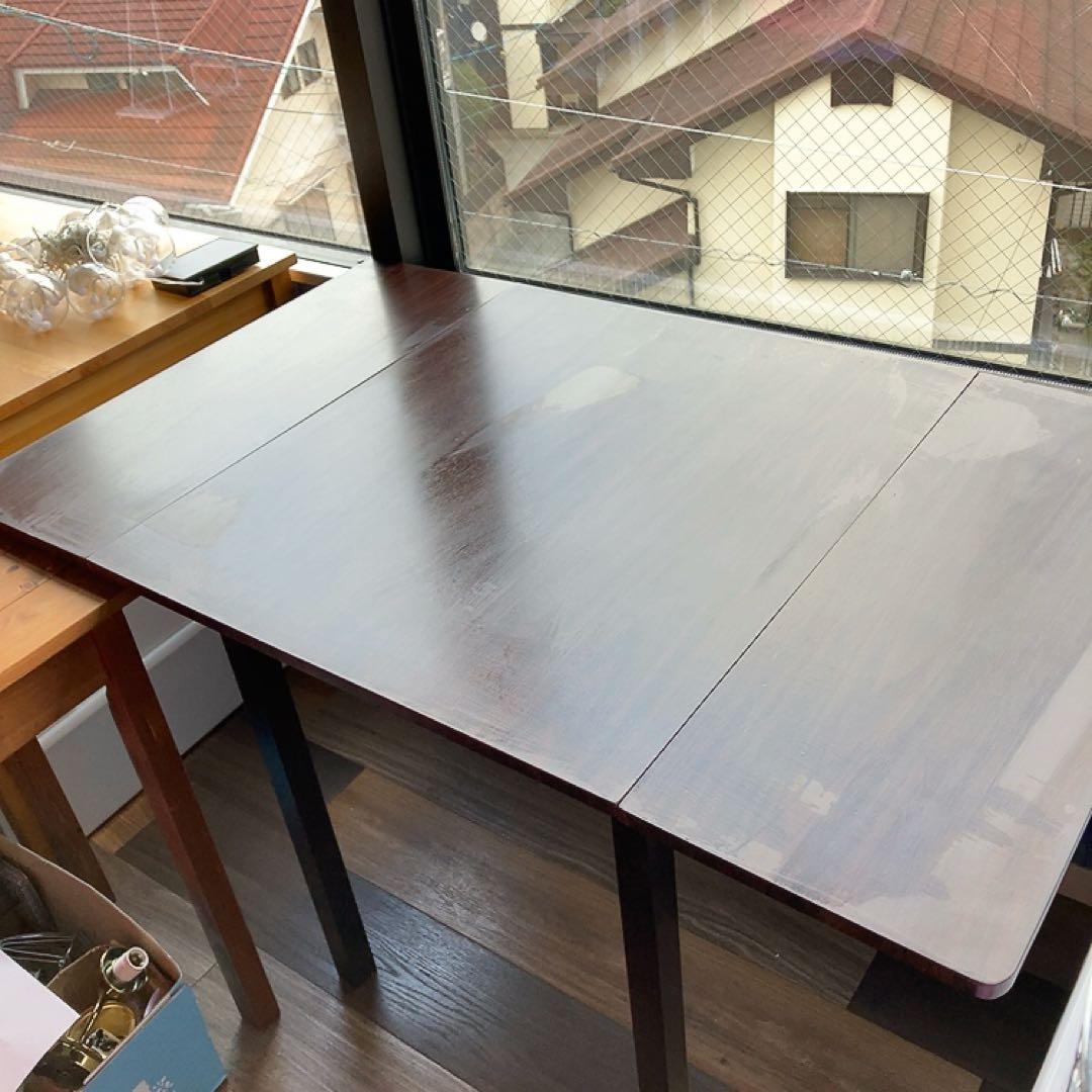 折りたたみテーブル 作業台 ウォルナット スチール