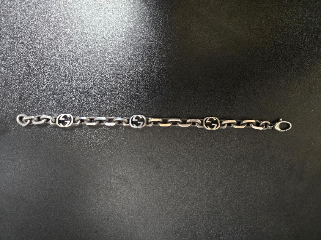 GUCCI グッチ インターロッキングG シルバー ブレスレット 16サイズ