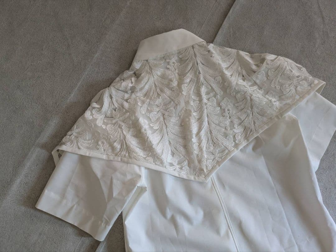 も*も様 新品タグ付 CINOH SUPIMA ハーフスリーブケープシャツ