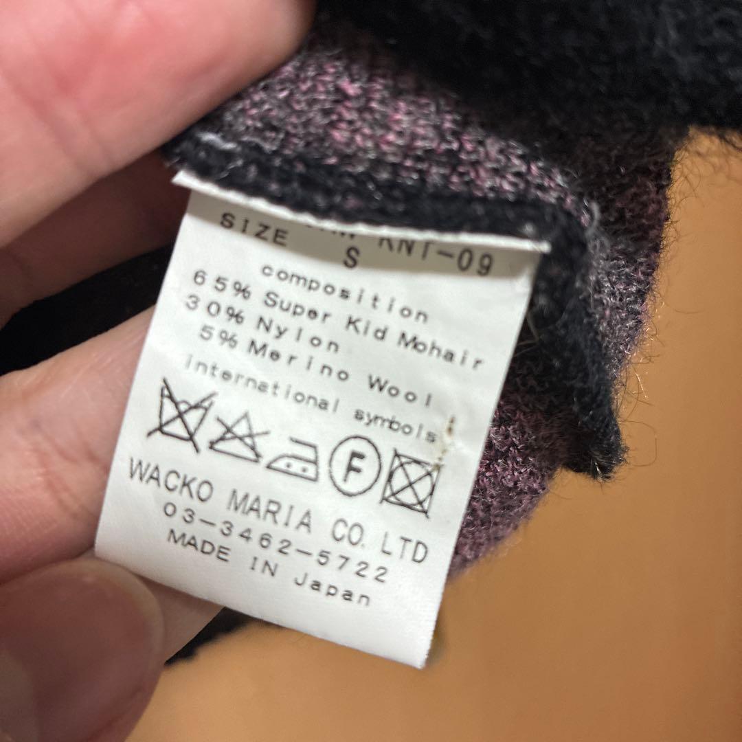 【美品】ワコマリア　Guilty Parties ダイヤモンド柄カーディガン S