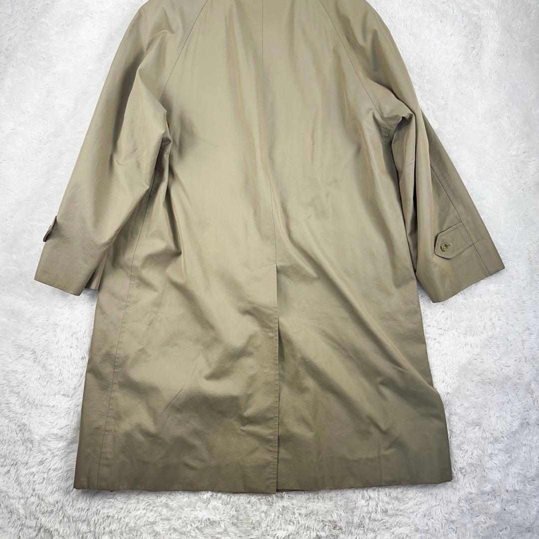 バーバリー　ノバチェック　ロングステンカラーコート チェック柄　カーキ　L