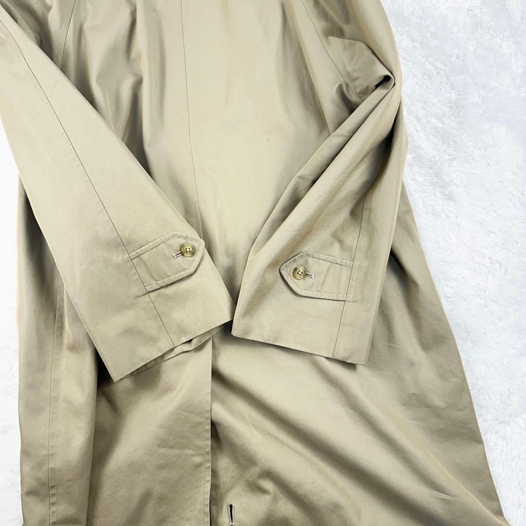 バーバリー　ノバチェック　ロングステンカラーコート チェック柄　カーキ　L