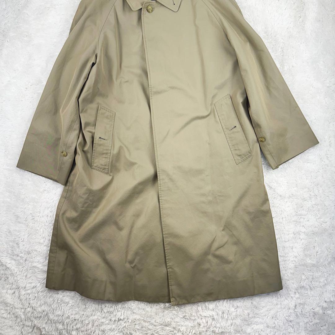 バーバリー　ノバチェック　ロングステンカラーコート チェック柄　カーキ　L