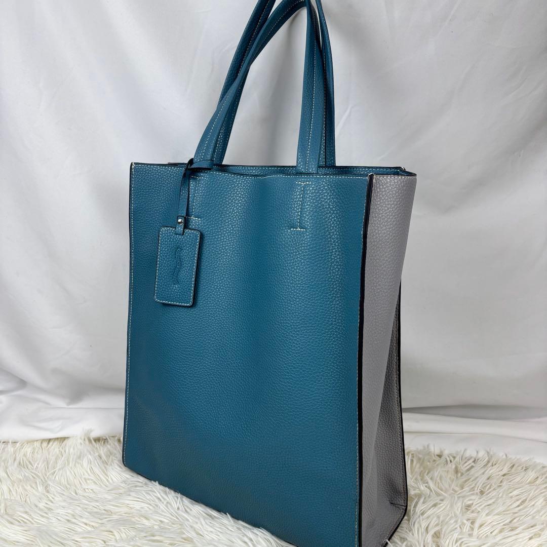 【AMEX別注】BARNEYS NEWYORK トートバッグ レザー ブルー