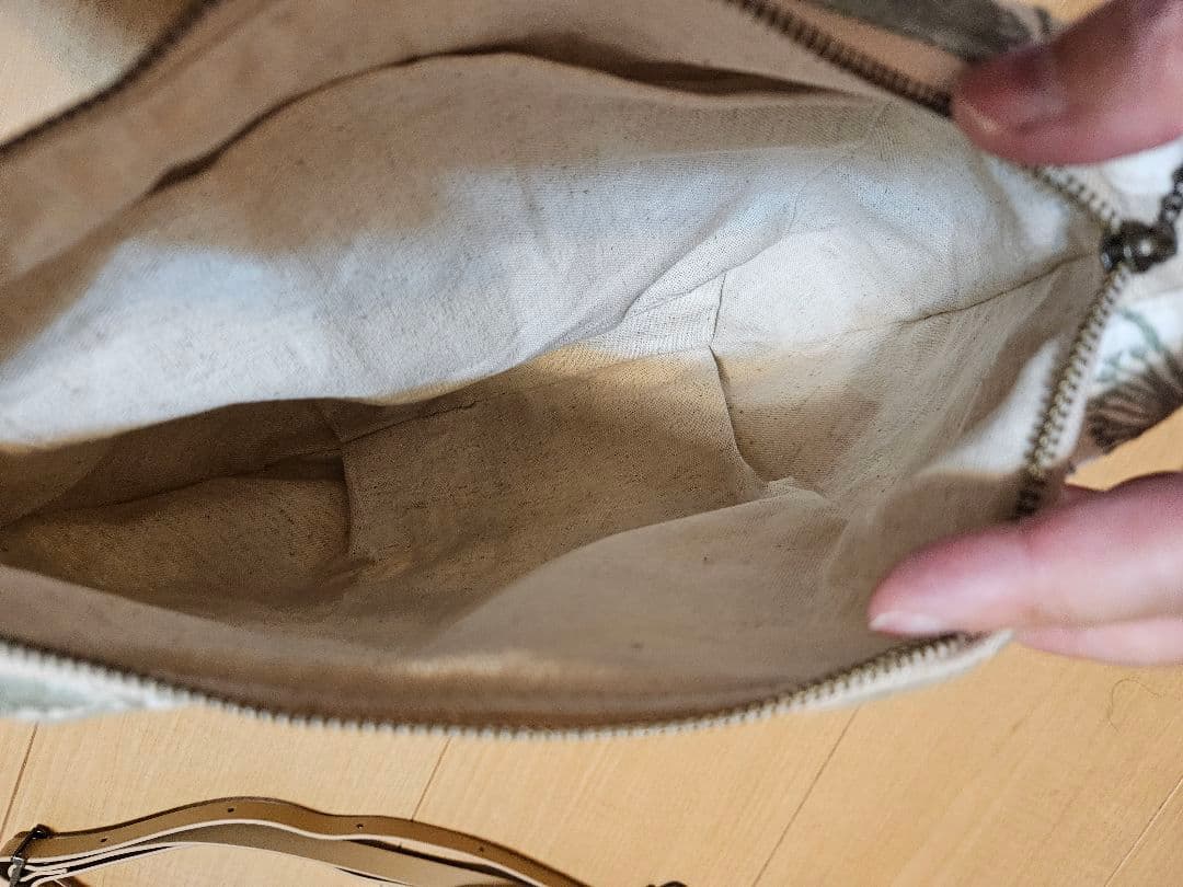 ミナペルホネンハンドメイドショルダーバックskyflower ホワイト