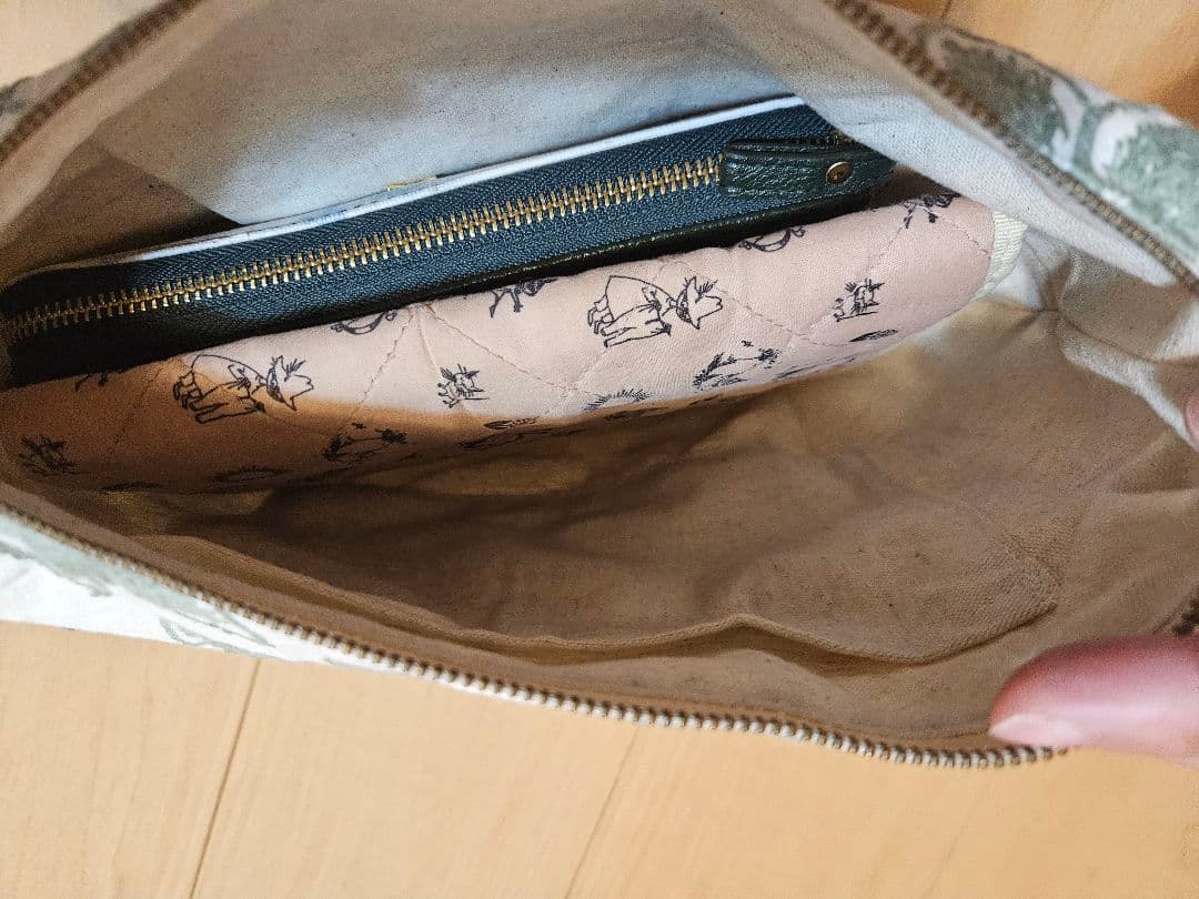 ミナペルホネンハンドメイドショルダーバックskyflower ホワイト