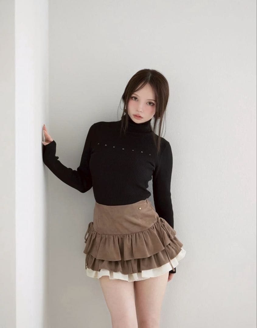 andmary Mel gather skirt ブラウン