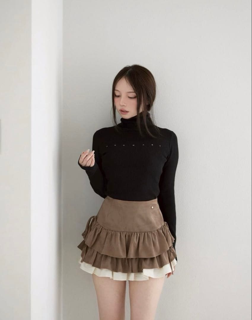 andmary Mel gather skirt ブラウン