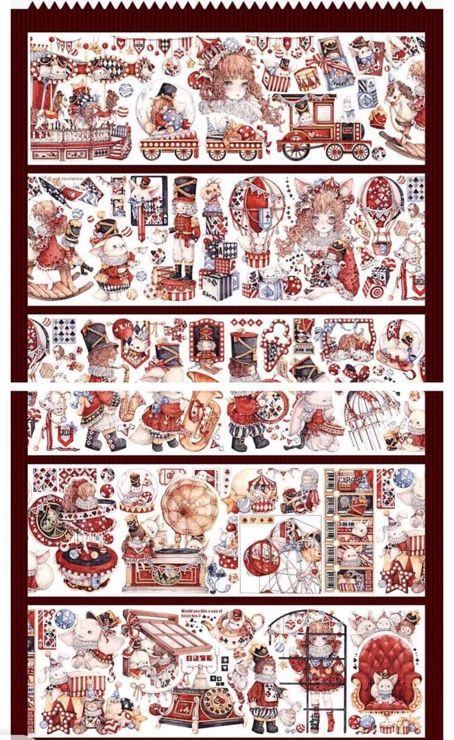 海外マステ マスキングテープ 獅子 シール 人物 装飾