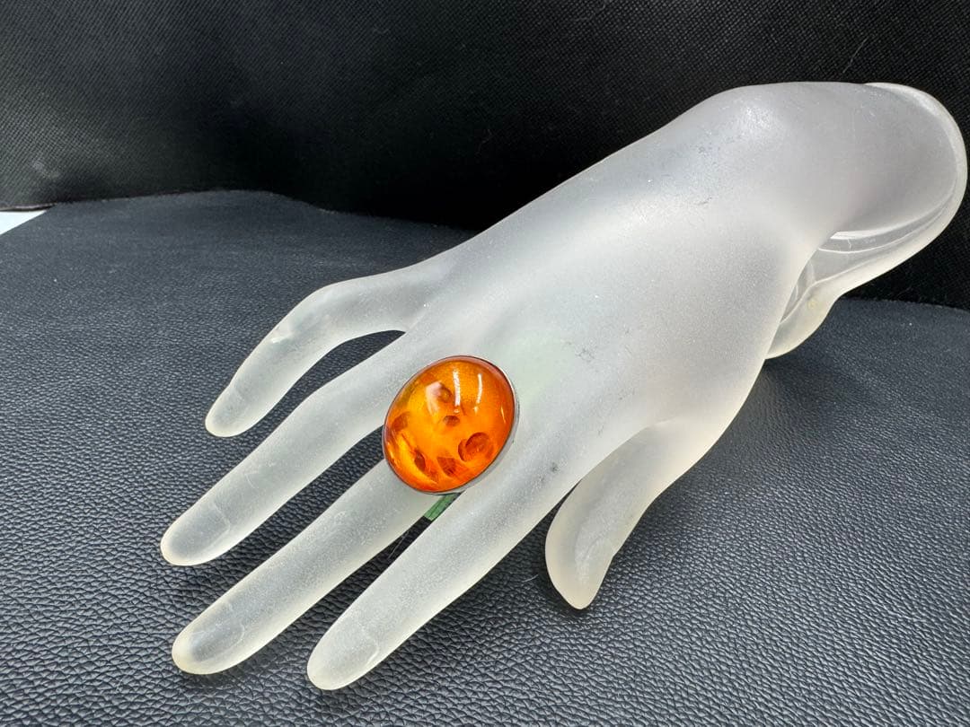 専用　ヴィンテージ 、デンマーク エリック　ニールセンフロム 琥珀 リング