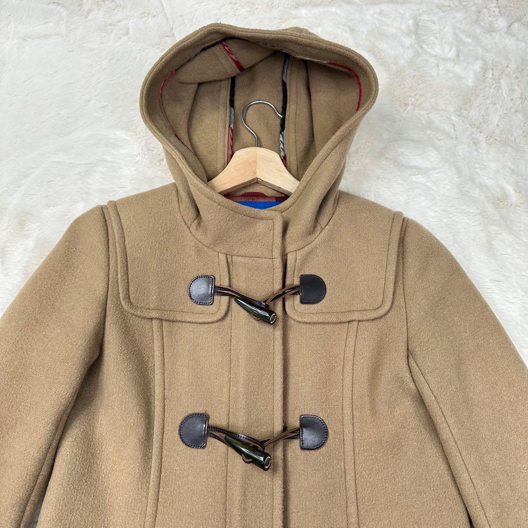 ✨美品✨ブルーレーベルクレストブリッジ ダッフルコート 赤チェック ベージュ M