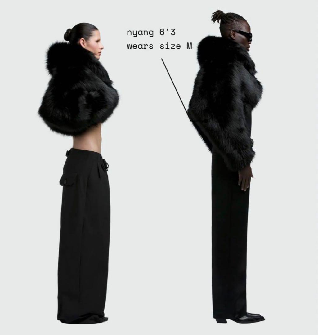 ジャケット・アウター entire studios VICINITY FUR CROP BLACK S