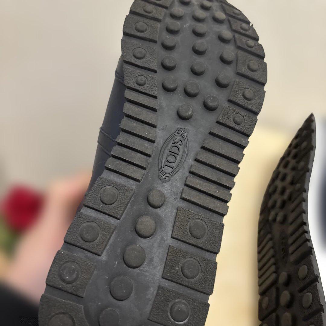 美品TOD'S☆ネイビー フリンジ付きスニーカー