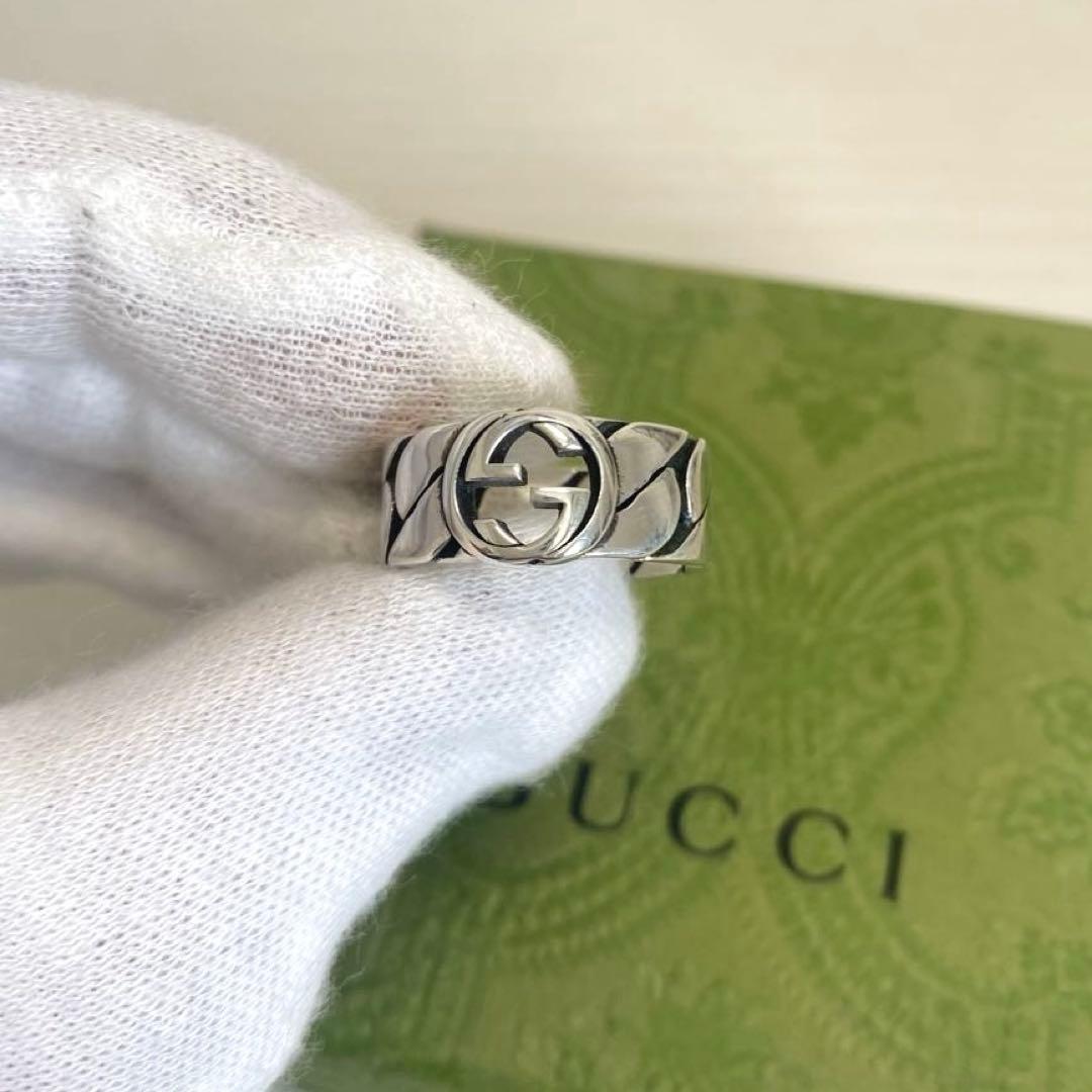 【正規品⭕️】高品質　グッチ リング インターロッキングG 14号 指輪 大人気✨