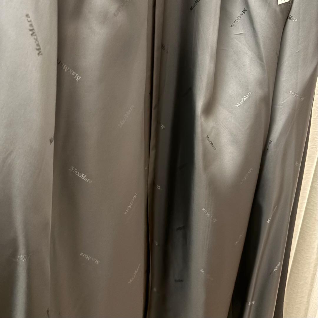 か*ゆ様 未使用タグ付◎MaxMara 白タグ マキシ丈コート カシミヤ混 ステ