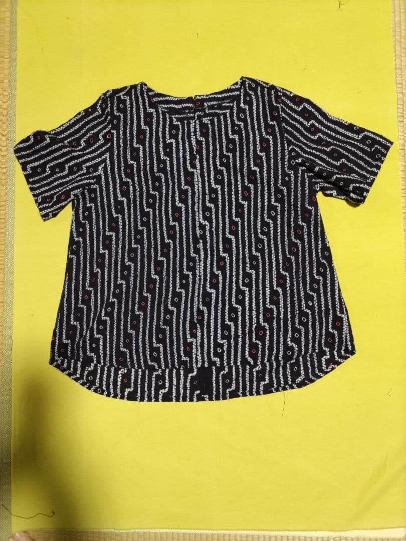 まみ　絞り浴衣からリメイク　涼しい半袖プルオーバー⑩⑤2枚組　エコ実