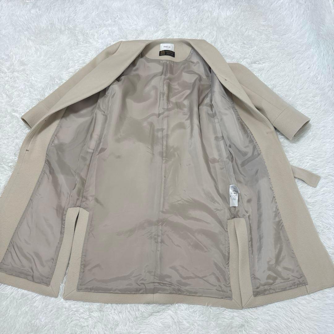 【最終価格】FRAY I.D MANTECOノーカラーコート ロング　アイボリー